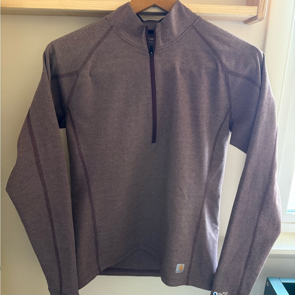 Carhartt Women’s Force Quarter-Zip in Deep Purple